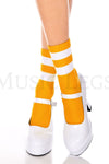 Acrylic ankle hi with striped top