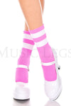 Acrylic ankle hi with striped top
