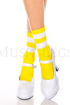 Acrylic ankle hi with striped top