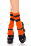 Acrylic ankle hi with striped top