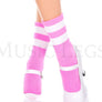 Acrylic ankle hi with striped top