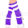 Acrylic ankle hi with striped top