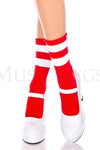Acrylic ankle hi with striped top