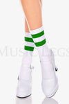 Acrylic ankle hi with striped top