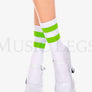 Acrylic ankle hi with striped top