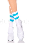 Acrylic ankle hi with striped top