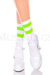 Acrylic ankle hi with striped top