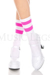 Acrylic ankle hi with striped top