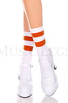 Acrylic ankle hi with striped top