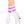 Acrylic ankle hi with striped top