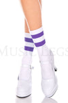 Acrylic ankle hi with striped top