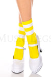Acrylic ankle hi with striped top