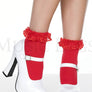 Opaque Anklet with Ruffled Lace