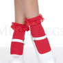 Opaque Anklet with Ruffled Lace