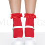 Opaque Anklet with Ruffled Lace