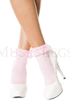 Opaque Anklet with Ruffled Lace