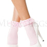 Opaque Anklet with Ruffled Lace