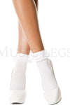 Opaque Anklet with Ruffled Lace