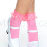 Opaque Anklet with Ruffled Lace