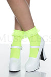 Opaque Anklet with Ruffled Lace