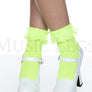 Opaque Anklet with Ruffled Lace