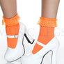 Opaque Anklet with Ruffled Lace