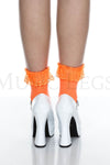 Opaque Anklet with Ruffled Lace