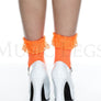 Opaque Anklet with Ruffled Lace