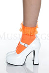 Opaque Anklet with Ruffled Lace