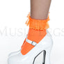 Opaque Anklet with Ruffled Lace