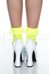 Opaque Anklet with Ruffled Lace
