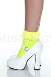 Opaque Anklet with Ruffled Lace
