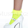 Opaque Anklet with Ruffled Lace