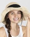 FASHION BACK RIBBON STRAW SUN HAT