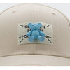 Macaroon Color Cap with 3D Bear Ivory OS