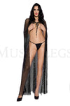 Fishnet cape with attached hood (G-string not included)