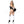 Gothic Cheerleader 5 Pc White Black Skeleton Skull Print Bodysuit Costume Sz M/L