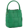 DIONA J WOMEN'S SQUARED QUILT PATTERN TOP HANDLE CROSSBODY BAG COLOR GREEN