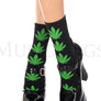 Leaf print socks