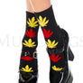 Leaf print socks