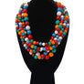Cracked Multi Color Buffalo Horn Necklace