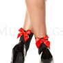 Opaque anklet with satin bow