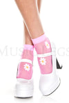 Flower design sheer anklet