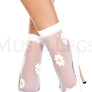 Flower design sheer anklet