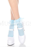 Ankle hi with ruffle trim