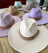 Wide brim panama hat in vegan felt