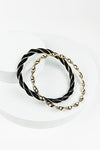 TWISTED LEATHER BANGLE BRACELET