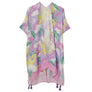 DIONA J PALM LEAF PRINT KIMONO ONE SIZE COLOR LAVENDER