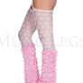 Lace ruffle layered leg warmer