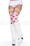 Lace ruffle layered leg warmer